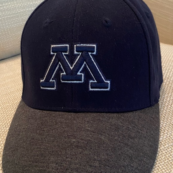 Men's Top of the World Blue Gray Minnesota Golden Gophers Team Fitted Hat - Picture 2 of 13